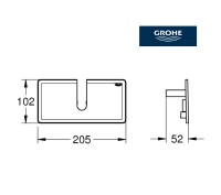 MEDIDAS BANDEJA DUCHA EASYREACH GROHE 